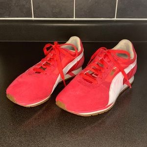 PUMA | Red and White Shoes